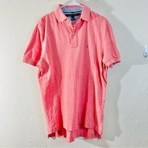 Tommy Hilfiger Classic Fit Short Sleeve Polo Shirt Men Size Medium Pink